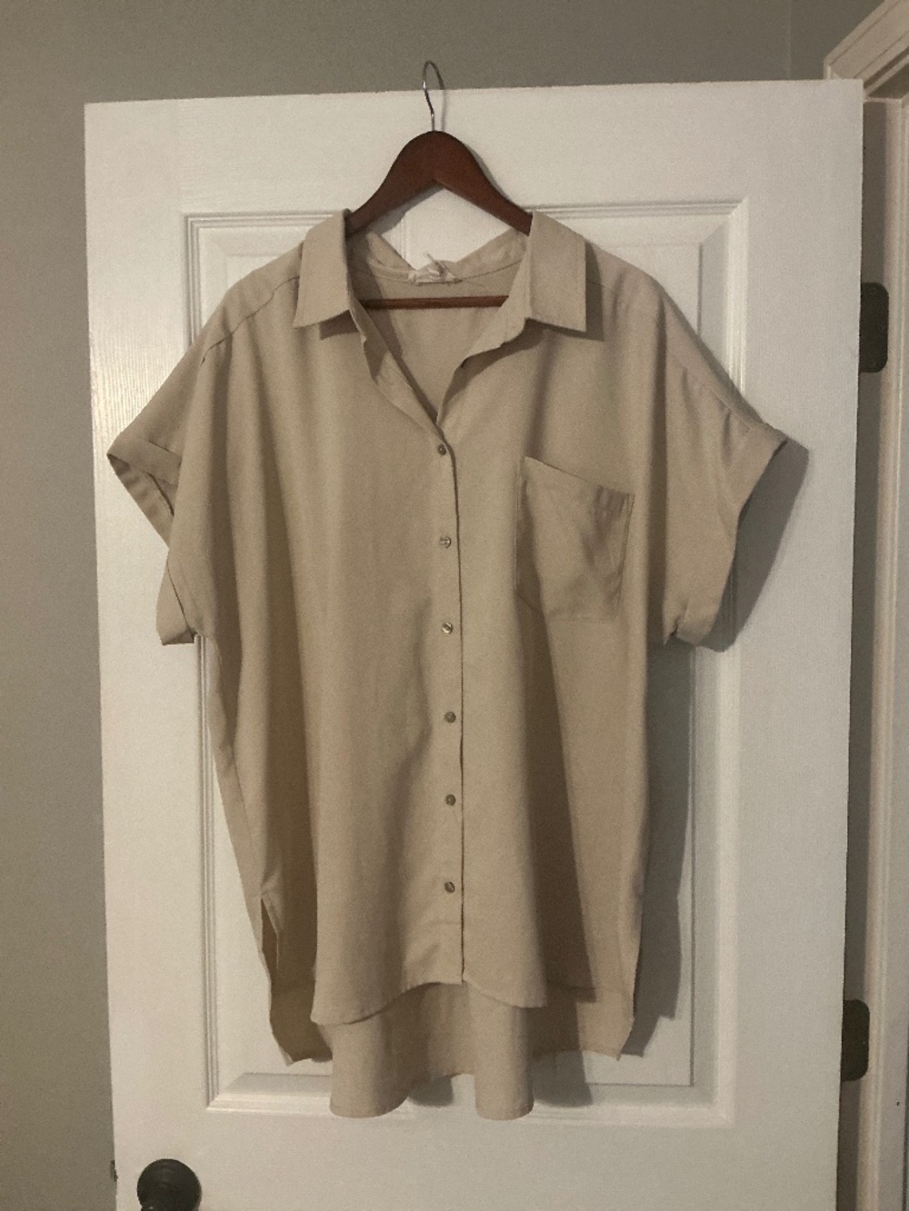 Entro, XL, Loose fitting, Tan Blouse